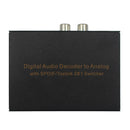 Digital Audio Decoder to Analog 3 Port Optical SPDIF Toslink to L/R RCA 3.5mN4Z5