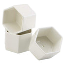 Planter Pots Indoor, 7 Pack 2.75 Inch Modern White Ceramic Small Hex Succul