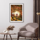 Diamond Painting Girl in Woods Full Round Rhinestone Picture Set 30x40cm