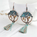 Bohemian Tree of Life Long Tassel Earrings Fringe Drop Dangle Earrings Jewelry !