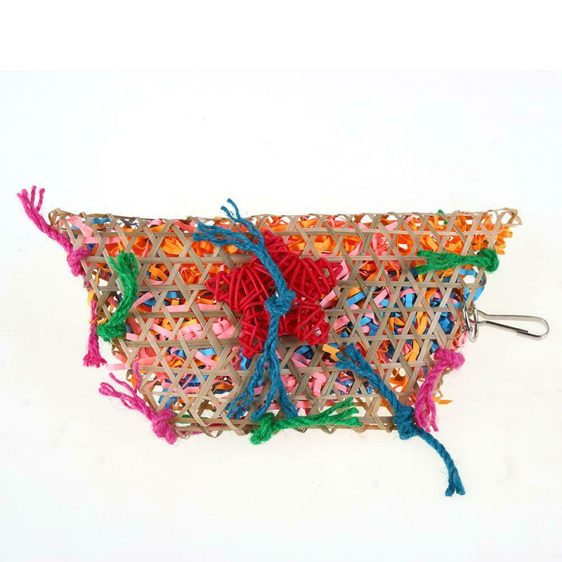 Colorful Bamboo Weave Wooden Swing Parrot Bird Toys Bird Cage Accessories