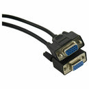 Fasdga VGA 15 Pin Male to 2 Female Plugs Computer Connector Cable Black W9J6