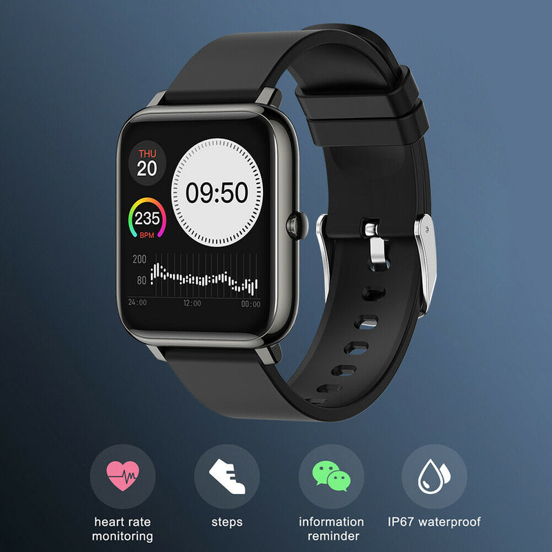 P22 Smart Watch Blood Pressure Heart Rate Monitor Sport Smartwatch (Black)