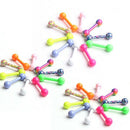 Lady Women Fashion Ball Ear Studs Stainless Steel Barbell Bar Earring Hot