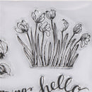 Transparent Clear Silicone Stamps Flowers pots for DIY Scrapbooking Card Making>