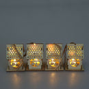 Christmas Led Light Wood House Decor Festival Home Hanging Ornament Holi 3C