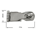 2pcs Sailing Vinyl Gate Latch Gate Locks Polished 316 Stainless Steel, 63mm
