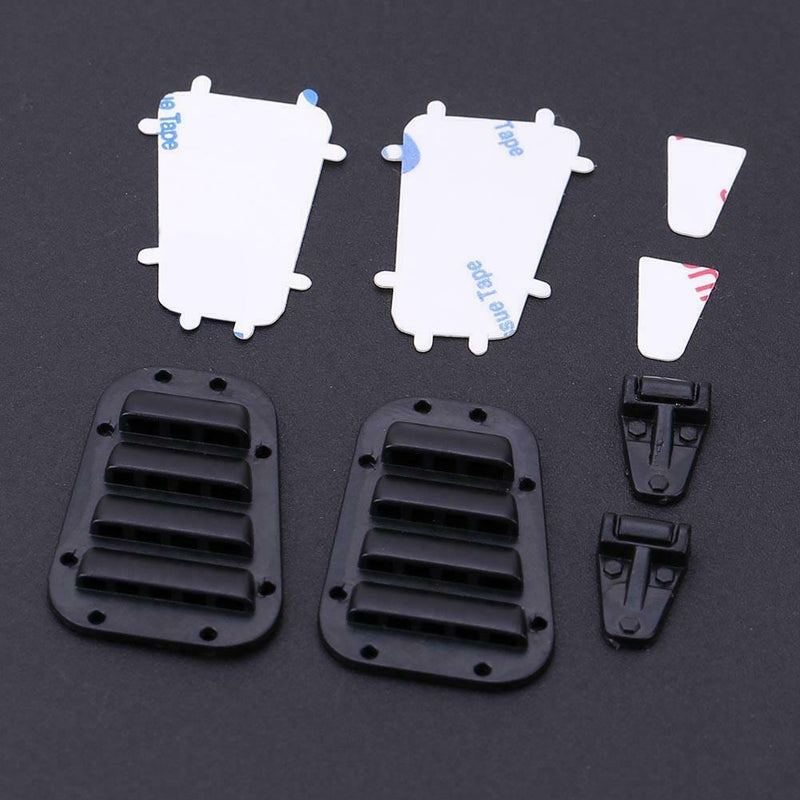 1Set TRX4 Black Plastic Intake Grille Cover & Engine Cover Hinge for 1/10 R