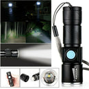 Mini Portable COB LED 3 Modes USB Rechargeable Flashlight Torch Zoom Lamp