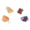Natural Stone Crystal Quartz Healing Chakra Pendant For Necklace DIY Jewelry FT