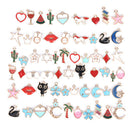 60Pcs Wholesale Mixed Enamel Pendants Charms Craft DIY Jewelry Making Findin3C
