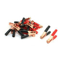 20Pcs Black Red 50A Spring Loaded Truck Battery Alligator Clamp Clip X5Z2