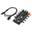 4 Pin PWM CPU Fan Hub 12V 10 Way Controller Regulator for Computer Case A