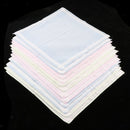 12pcs Men Women Classic Plaid Cotton Pocket Handkerchief Pocket Square Hanky