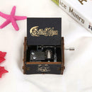 Retro Wooden Hand Cranked Music Box Home Crafts Ornaments Children Gifts