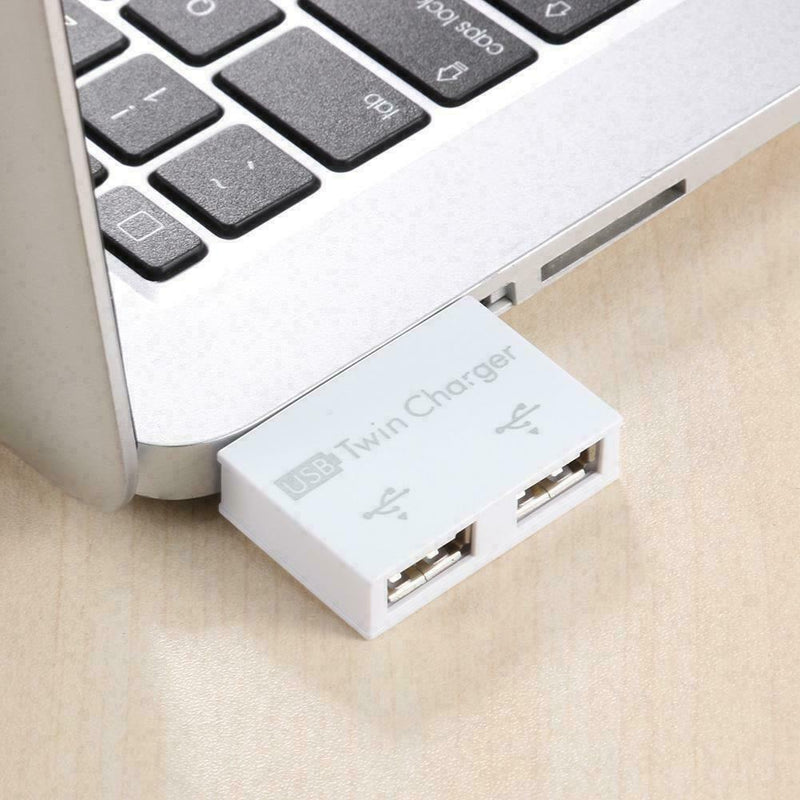 1-to-2 port usb 2.0 male usb Twin dual splitter hub cord adapter converter USA