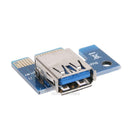 PCI-E 1x to16x Mining Machine Extender Riser Adapter with 15Pin-6Pin Cable Board