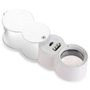 40 trade Jeweler Loupe with 2 lamp LED 1 Counterfeit Prueff folding magnifi C2I9