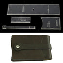 Clear Mini Card Bag Wallet Purse Stencil Template Set Leather Craft DIY Tool