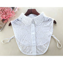 2Pieces Women's Detachable Lace Dickey Collar Blouse Half Shirt False Collar