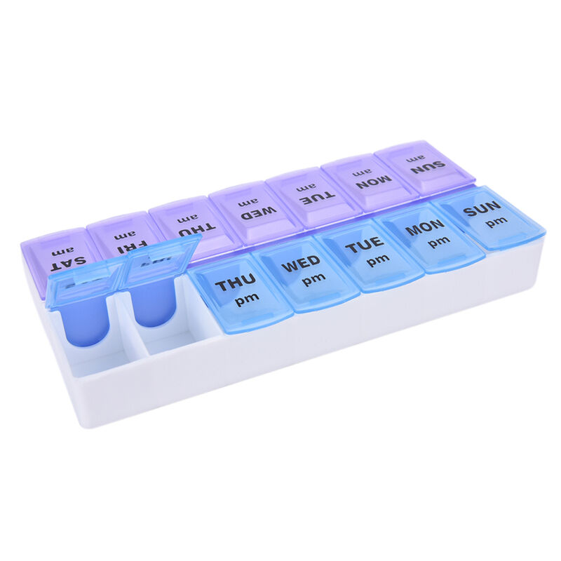 7 Days Per Week Pill Medicine Box Holder Storage Container Case Portable BX