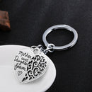 Mother and Daughter Forever Love Hollow Heart Key Ring Mother's Day Gift Ke