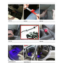 4x Ice Blue 9LED Charger Interior Light Accessories Car SUV Floor Decorati IPK