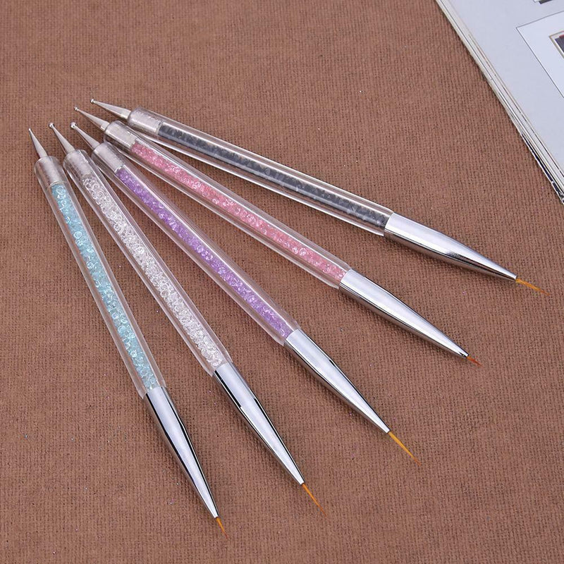 5pcs Liner Gel Nail Art Painting Pens Polish Dotting Pencil Manicure Brush A