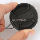 49mm Center Pinch Snap on Front Cap For Sony Canon Nikon Lens Filters 49mm FT