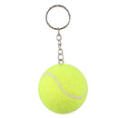 Yellow 4 cm diameter elastic foam tennis ball key ring keyring pendant V5Q6