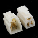 10 Kits 3 Pin 6.3mm Brass Crimp Terminal Cable Locking Male Female Connector