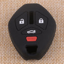 Black 4 Buttons Silicone Remote Key Case Fob fit for Mitsubishi Outlander