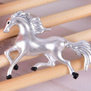 Fashion White Horse Brooch Pin Collar Decoraion Badge Corsage Jewelry WomenGifOZ