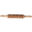 Snowflake Rattan Rolling Pin Wooden Rolling Pin Christmas Rolling Pin with