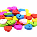 50 pcs Colorful Wooden Buttons Sewing Scrapbooking Craft J5W8