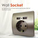 86 Type Wall Touch Panel Wall Socket Double USB Port Electrical Sockets