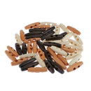 50 Pieces 2 Holes Wooden Horn Toggle Buttons Sewing Clothing Accessories
