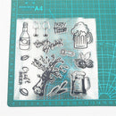 Champagne Beer DIY Transparent Silicone Stamps Scrapbooking Album Cards De JR