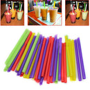 500PCS Large Wide Plastic Colorful Drinking Straws Straw 19cm Party Wedding