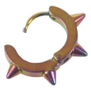 Men's women's fashion Titanium Steel Punk Rivet Ear Studs Gothic Hoop Earri O8E1