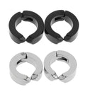 2 Pairs Punk Stainless Steel Hoop Huggie