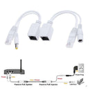 2Pcs Power Over Ethernet Passive POE Cable Adapter Injector Splitter Connector