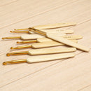 8pcs 8 sizes Bamboo handle Golden Aluminum Crochet Hooks Needles 2.5mm-6mm