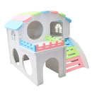 1PC Decorative Safe Nontoxic Romantic Wooden Hamster House Villa Living Hut