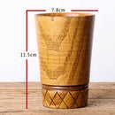 2pcs Creative Natural Wood Mug Handmade Wooden Beer Barrel Goblet Tea Cup