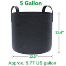 10-Piece 5-Gallon Planting Bag - Thick Non-Woven Inflatable Fabric Tank Con
