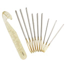 10Pcs 3 Sizes Stainless Steel Sewing Tools Knitting Yarn Blunt Needles Sets