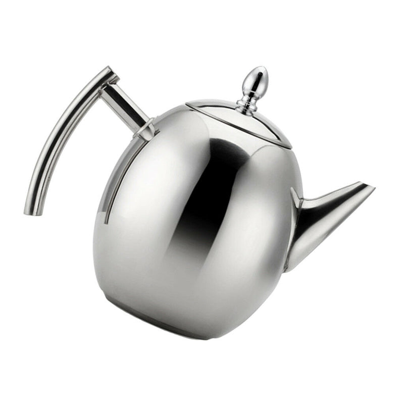 1.5L Stainless Steel Teapot Coffee Pot With Tea Leaf Strainer Infuser Filter