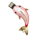 High Speed U Disk Pink Dolphin-Shape USB 2.0 Flash Drive Memory Disk 32GB