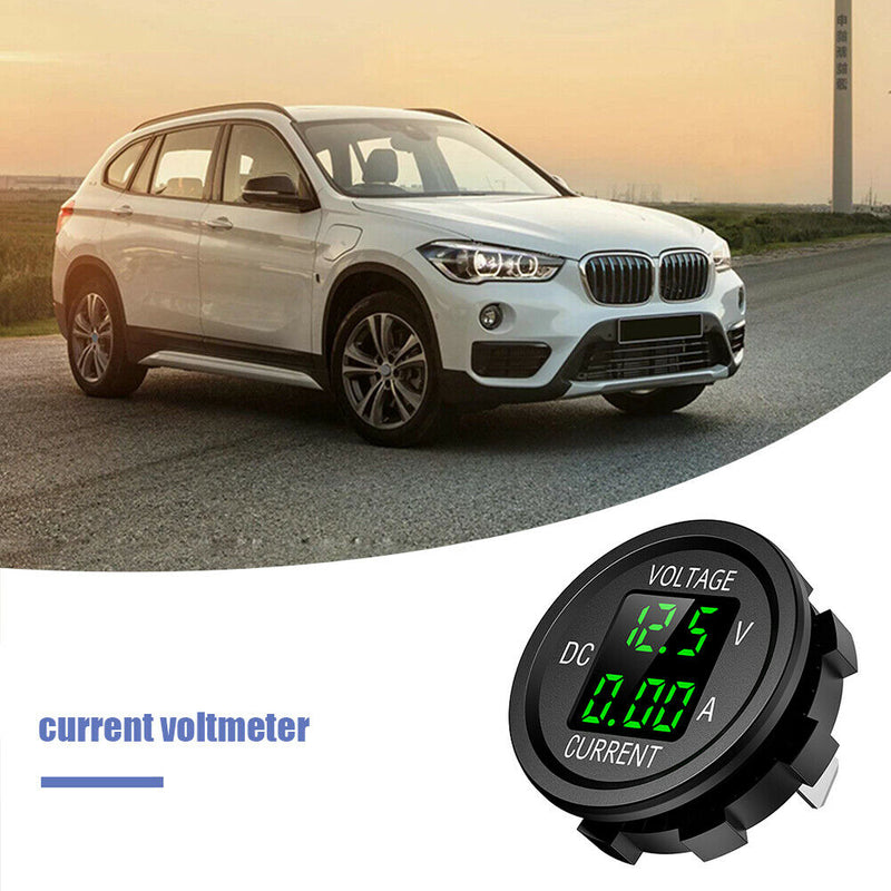 D6 Digital Voltmeter Ammeter Volt Current Panel Meter for Car Truck (Green) A